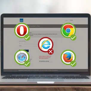 Alle gängigen Webbrowser sind verfügbar, bis auf den Internet Explorer